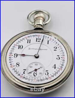 Burlington Special 16s 19J Pocket Watch in a Display Back Swing Out Case