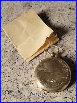 C1855 4 Daguerreotype Photographs In GF Locket / Pocket Watch Case LOOK! ID'd