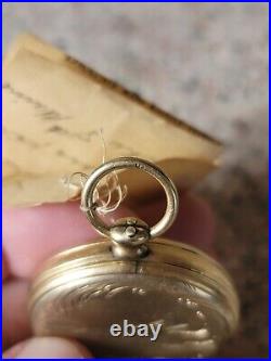 C1855 4 Daguerreotype Photographs In GF Locket / Pocket Watch Case LOOK! ID'd