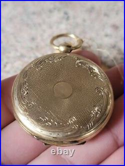 C1855 4 Daguerreotype Photographs In GF Locket / Pocket Watch Case LOOK! ID'd