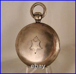 CIVIL WAR WALTHAM P. S. BARTLETT COIN SILVER HUNTER CASE 18s GREAT POCKET WATCH