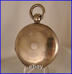 CIVIL WAR WALTHAM P. S. BARTLETT COIN SILVER HUNTER CASE 18s GREAT POCKET WATCH