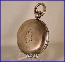 CIVIL WAR WALTHAM P. S. BARTLETT COIN SILVER HUNTER CASE 18s GREAT POCKET WATCH