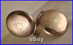 CIVIL WAR WALTHAM P. S. BARTLETT COIN SILVER HUNTER CASE 18s GREAT POCKET WATCH