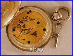 CIVIL WAR WALTHAM P. S. BARTLETT COIN SILVER HUNTER CASE 18s GREAT POCKET WATCH