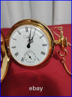 COLIBRI 17 JEWELS Swiss Full Hunter Pocket Watch, Case, Box And Chain Excl Cond