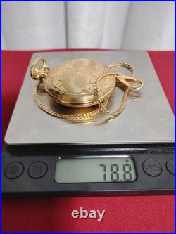 COLIBRI 17 JEWELS Swiss Full Hunter Pocket Watch, Case, Box And Chain Excl Cond