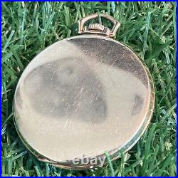 CONCORD WATCH SWISS 14K Gold Filled Pocket Watch 17 Jewels Keystone Case Works