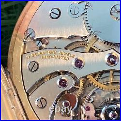 CONCORD WATCH SWISS 14K Gold Filled Pocket Watch 17 Jewels Keystone Case Works