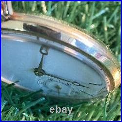 CONCORD WATCH SWISS 14K Gold Filled Pocket Watch 17 Jewels Keystone Case Works