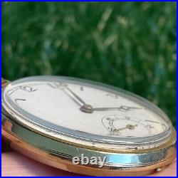 CONCORD WATCH SWISS 14K Gold Filled Pocket Watch 17 Jewels Keystone Case Works