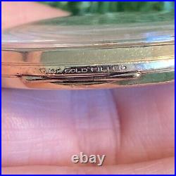 CONCORD WATCH SWISS 14K Gold Filled Pocket Watch 17 Jewels Keystone Case Works