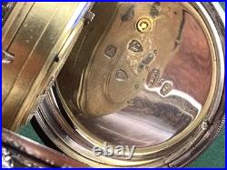 C. 1845 ANTIQUE SILVER CASE BRITTISH CHAIN DRIVE FUSEE POCKET WATCH Runs withKEY