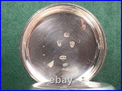C. 1845 ANTIQUE SILVER CASE BRITTISH CHAIN DRIVE FUSEE POCKET WATCH Runs withKEY
