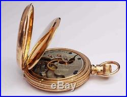C. 1888 Ornate & Antique HAMPDEN HUNTING CASE Pocket Watch NEAR MINT CONDITION