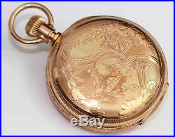 C. 1889 WALTHAM HUNTING CASE Ornate Antique Pocket Watch EXCELLENT+ COND