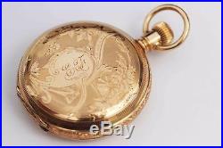C. 1889 WALTHAM HUNTING CASE Ornate Antique Pocket Watch EXCELLENT+ COND