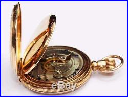 C. 1896 Ornate & Antique HAMPDEN HUNTING CASE Pocket Watch NEAR MINT CONDITION