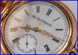 C. 1899 ELGIN Ornate Antique Hunting Case 16 size Pocket Watch with FANCY DIAL