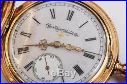 C. 1899 ELGIN Ornate Antique Hunting Case 16 size Pocket Watch with FANCY DIAL