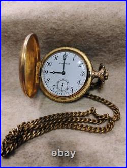 Caravelle Pocket Watch (with Fob) Hunter Case Swiss Made Not Running