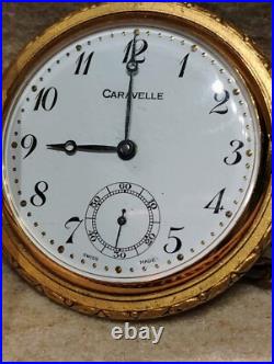 Caravelle Pocket Watch (with Fob) Hunter Case Swiss Made Not Running