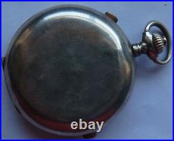 Casa Escasany Chronograph Rattrapante Pocket Watch Silver Hunter Case
