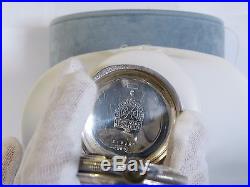 Centennial Chronograph Pocket Watch 900 Coin Silver Case Lever Set