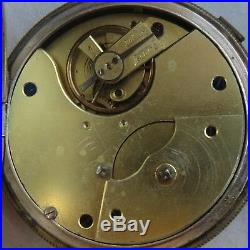 Center Seconds Chronograph open face gold filled case 56,5 mm. In diameter