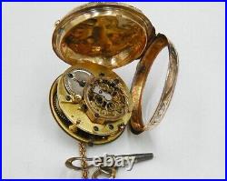Chain Fusee Movement 18 Karat Mutli Gold Case Restored Cert Watchmaker 29 Years