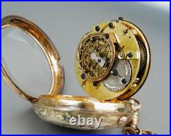 Chain Fusee Movement 18 Karat Mutli Gold Case Restored Cert Watchmaker 29 Years