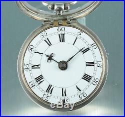 Charles Bifield London 1763 Verge fuse pair case pocket watch Listed watchmaker