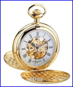 Charles-Hubert Gold-Plated Double Full Hunter Mechanical Pocket Watch