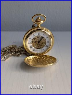 Charles-Hubert Gold-Plated Double Full Hunter Mechanical Pocket Watch
