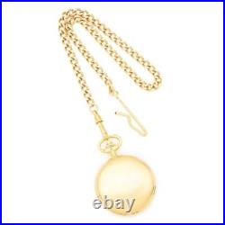 Charles Hubert Gold-Plated White Dial Pocket Watch