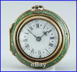 Charles Newton 22K gold triple-cased pocket watch two-layer repousse work 1768