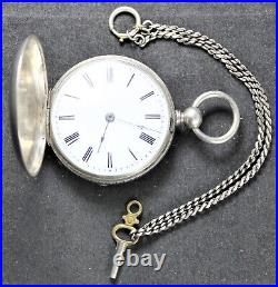 Chinese Duplex 54mm Pocket Watch with Coin Silver Hunter Case Parts/Repair