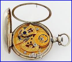Chinese duplex pocket watch in silver case, key-wind rf23904