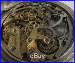 Chronograph Pocket watch open face nickel chromiun case 50 mm. In diameter