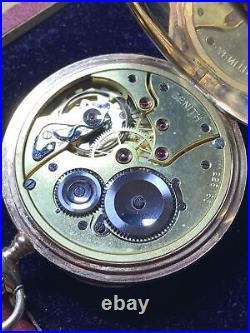 Circa 1918 Zenith 14k 585 Gold Cased Pocket Watch Running 17j 16s 20 Year