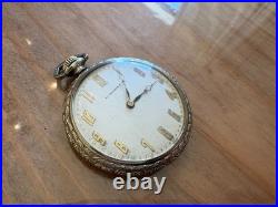Circa 1928 Longines Pocket Watch Case Art Deco 2507318 Movement