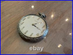 Circa 1928 Longines Pocket Watch Case Art Deco 2507318 Movement