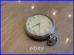 Circa 1928 Longines Pocket Watch Case Art Deco 2507318 Movement
