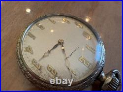 Circa 1928 Longines Pocket Watch Case Art Deco 2507318 Movement