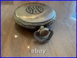 Circa 1928 Longines Pocket Watch Case Art Deco 2507318 Movement