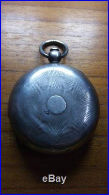 Civil war 1863 American Waltham 18s wm ellery kw ks pocket watch Eagle case asis
