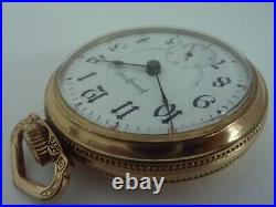 Classic 1897 ILLINOIS BUNN SPECIAL 21j RAILROAD 18sz Pocket Watch with 10K GF CASE