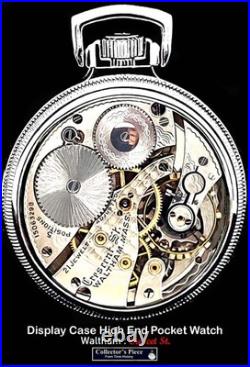 Clear Back Display Case 21 Jewels Pocket Watch Waltham Crescent St