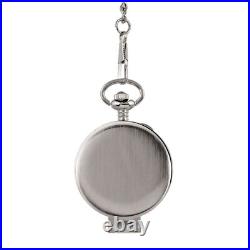 Coin Pocket Watch Skeleton Quartz Movement Silver Walking Liberty Half