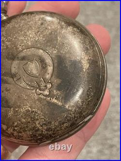 Coin Silver Antique Pocket Watch Case withCrystal out of Estate! 84GR